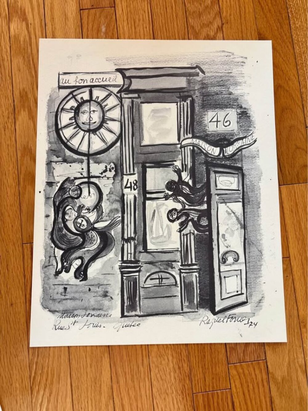 Raquel Forner“Astroêtres à Québec” Signed Art Print Portfolio 1974